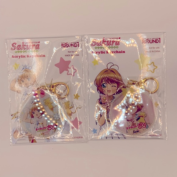 Cardcaptor Sakura Acrylic Clear Fukuya Round 1 Keychain Set - Picture 2 of 4